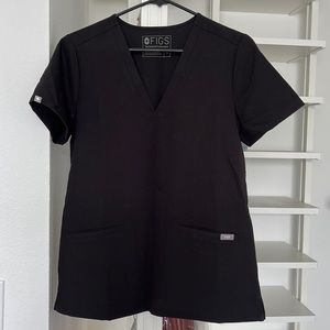 Figs black Casma Three-Pocket Scrub Top